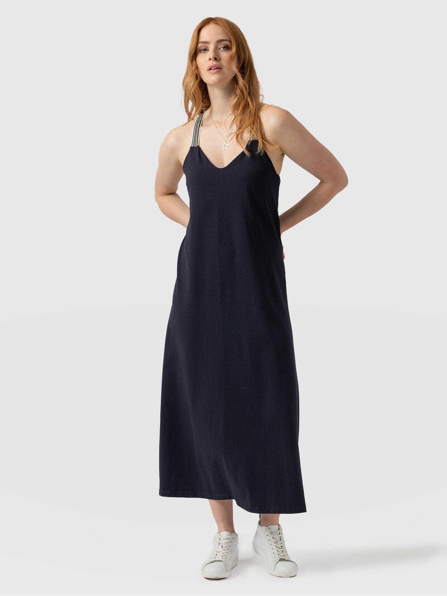 Sunset Dress Navy Rainbow - Women's Dresses | Saint + Sofia® EU